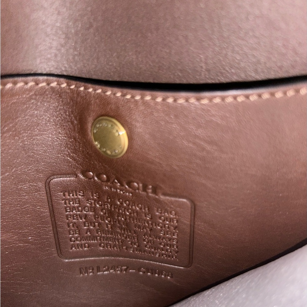 Coach Brooklyn Shoulder Bag 28 – Brass/Maple | NWT with Dust Bag - Picture 5 of 6